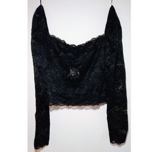 Romantic Sheer Lace Long Sleeve Top